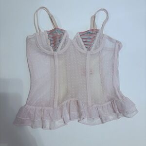 sophie b pink bustier corset top